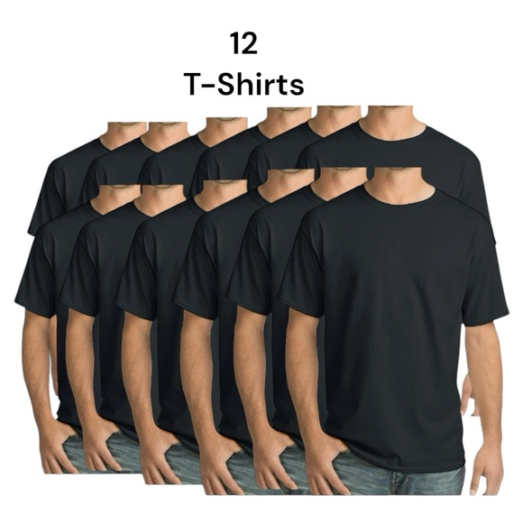Hanes T Shirt  Bundle of 12 - Picture 4 of 5